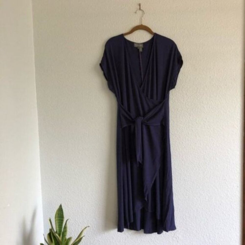 Michael Stars Navy Blue Tie Midi Dress NWOT